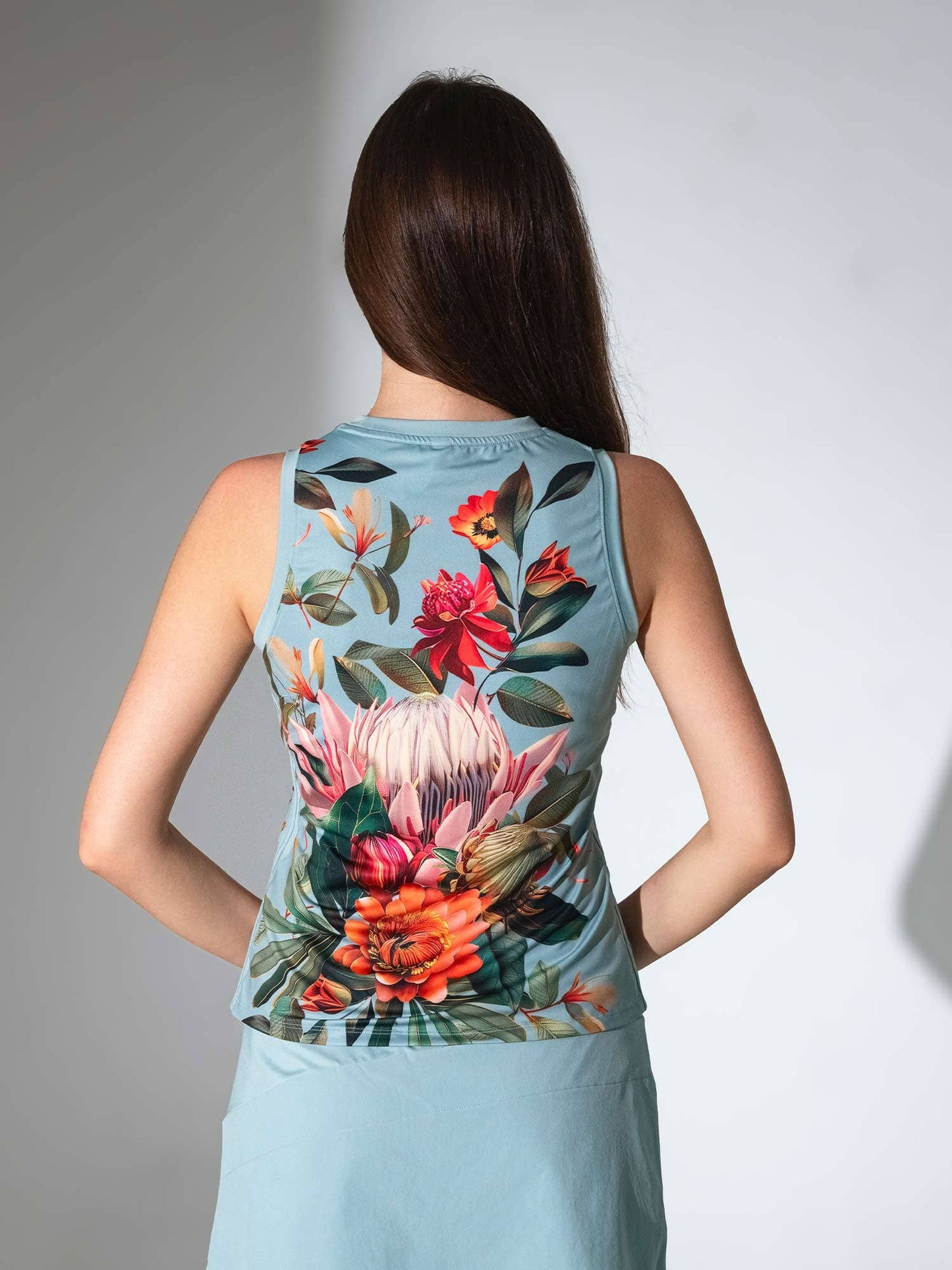 VIRIDIAN FLORAL AUDREY TANK