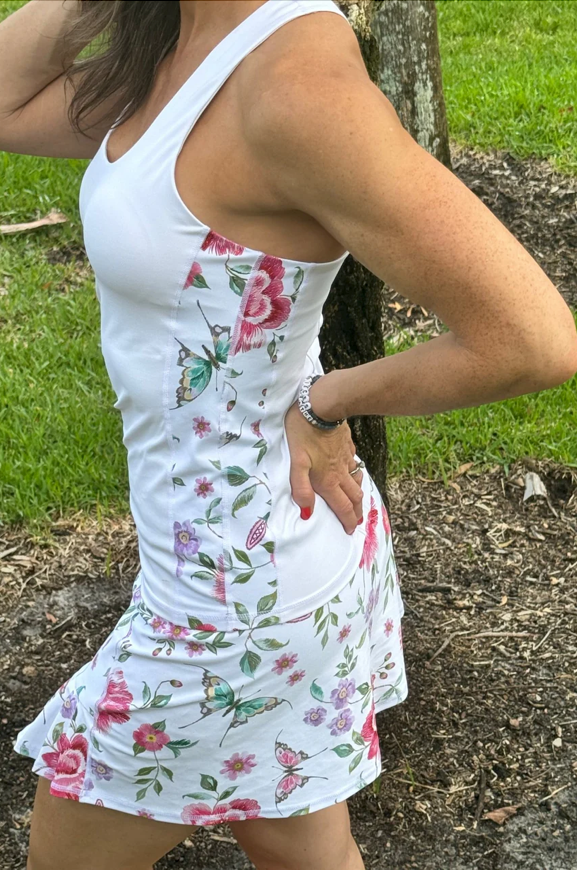 Butterfly Garden Pleated Skirt