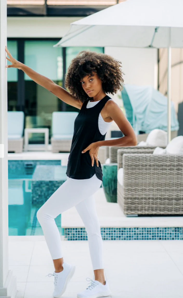 Cut-Out Tank made with Recycled Fabric