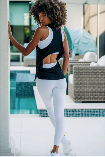 Cut-Out Tank made with Recycled Fabric